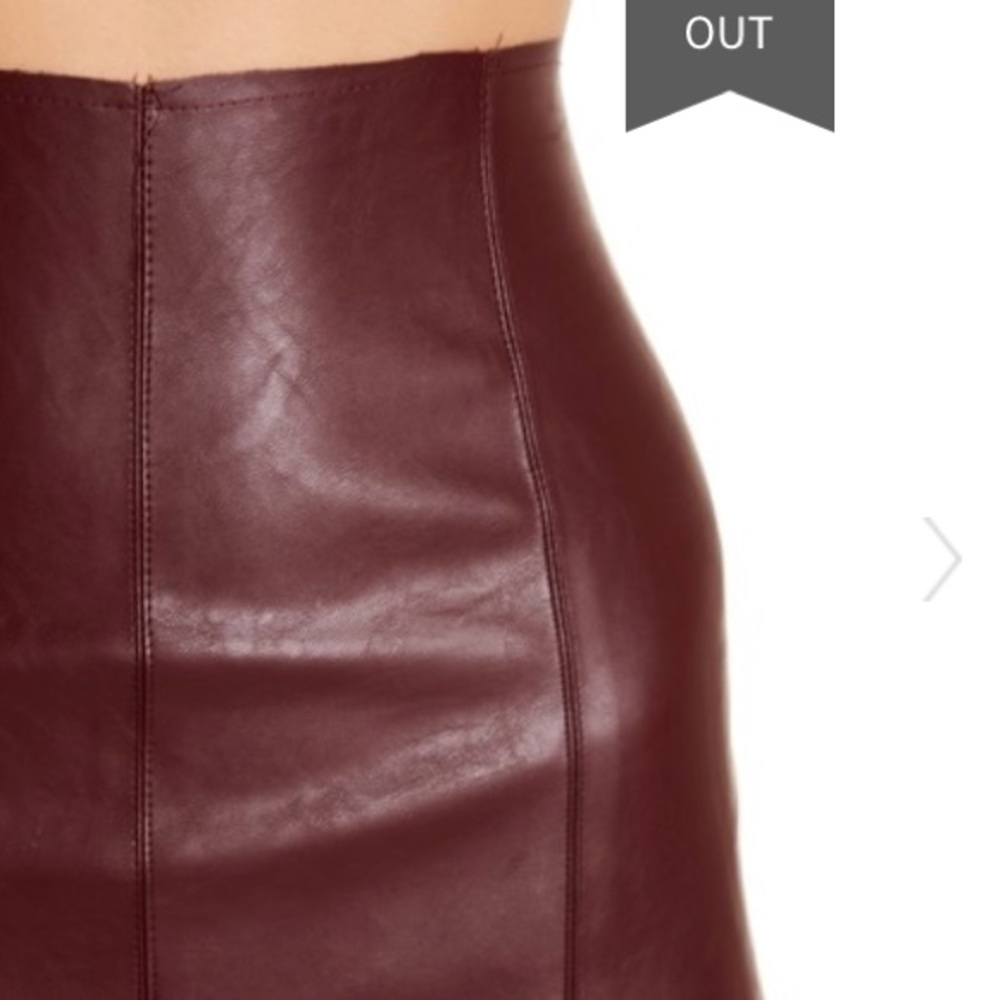 Do&be faux leather high-waisted midi skirt, NWOT - Picture 3 of 4